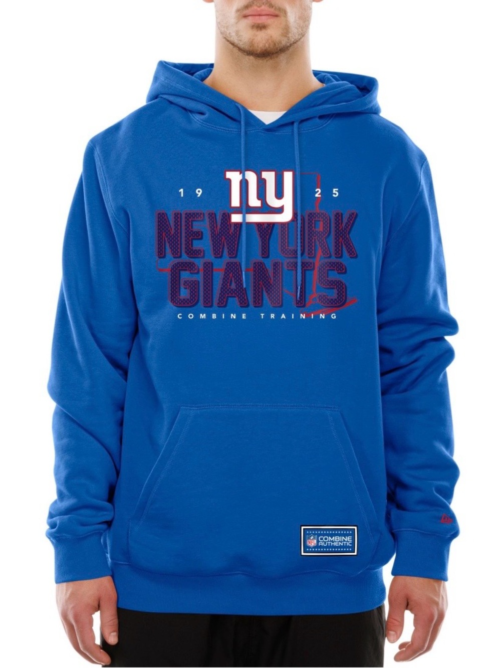 New Era Men’s New York Giants Blue Combine State Pullover Hoodie NWT Size Large